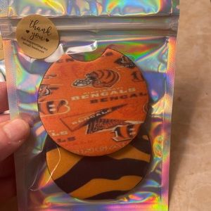 Handmade Bengals car coaster set